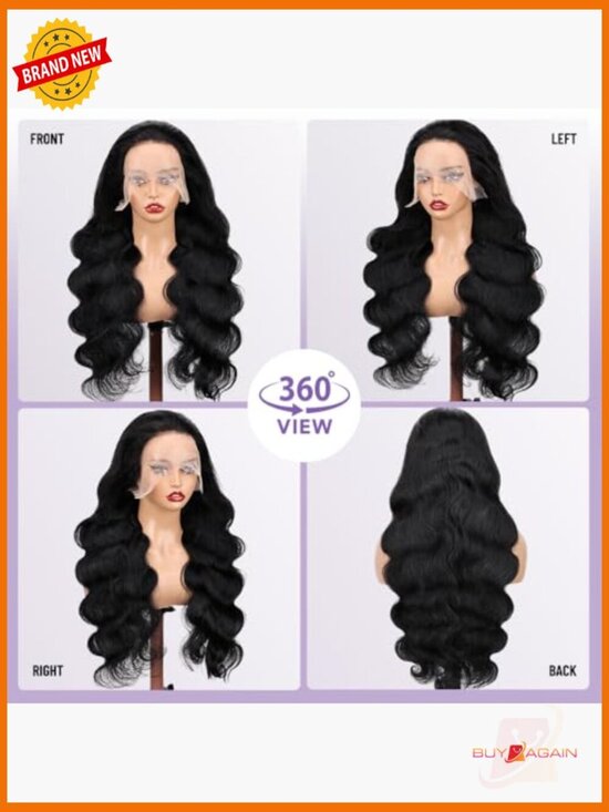 30in 13x6 Body Wave Lace Front Wig, 250% Density Human Hair, Tangle Free main image 4